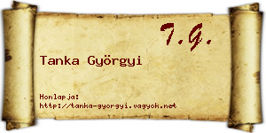 Tanka Györgyi névjegykártya